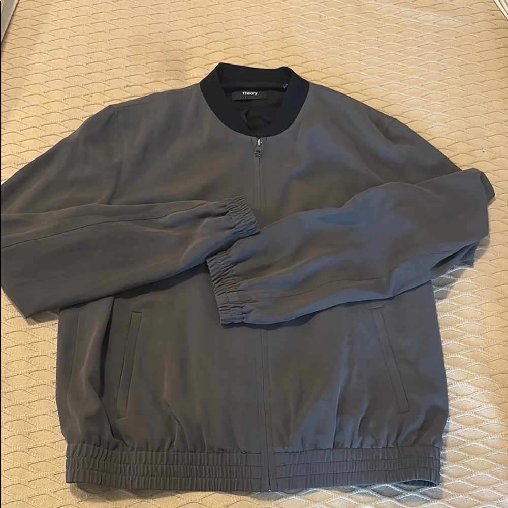 Theory Gray Bomber Jacket
